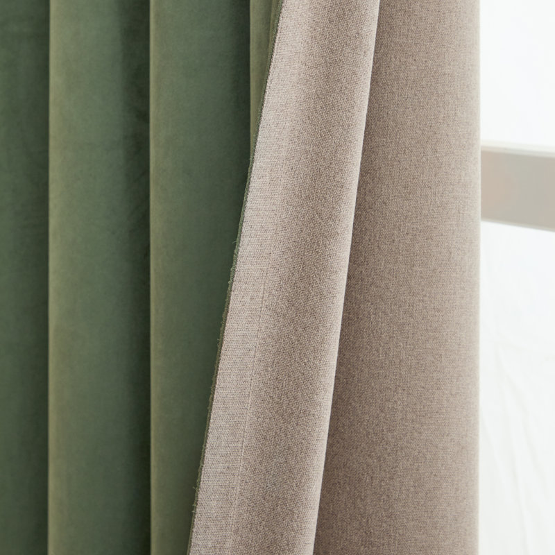 Verso Blackout Curtain Panel Pair, 137" W x 168" L, Green