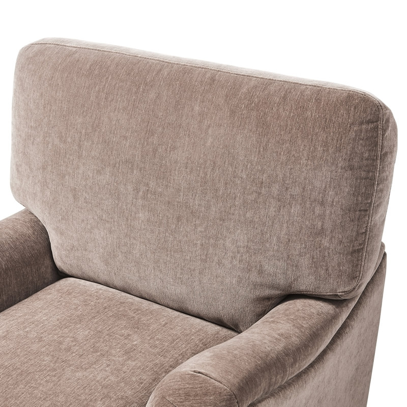Fauteuil en tissu cacao, Brun