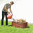 Galvanized Raised Garden Bed Kit, Metal Planter Box with Safety Edging, 76.75" x 24.5" x 11.75", Cream-143258493-196025443