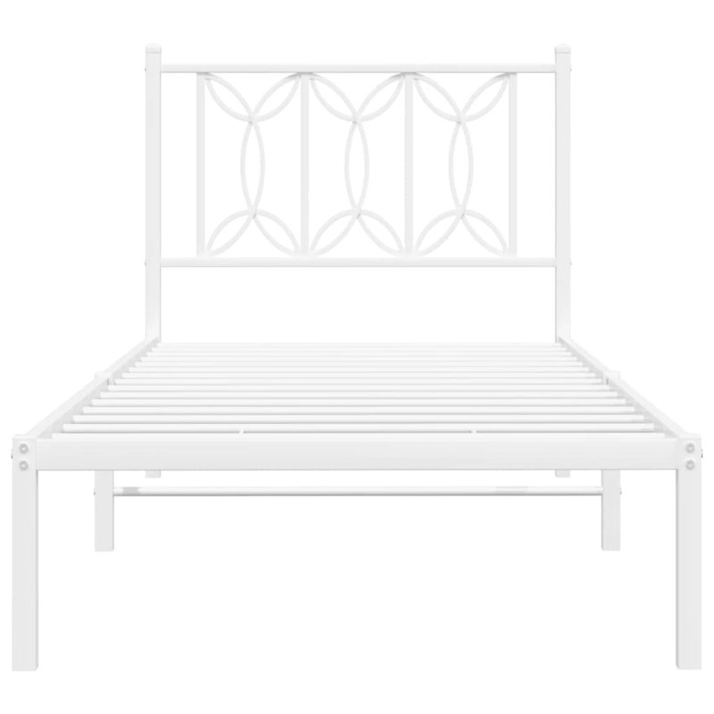 Gonzales Metal Bed, Single (3'), White