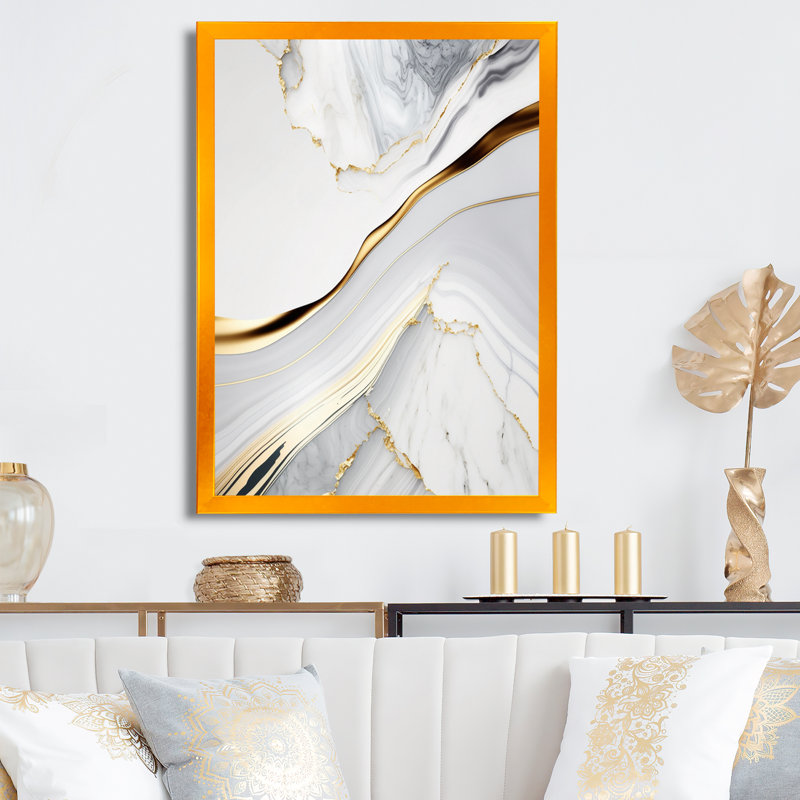 «Abstract Geode Waves Grey IV», reproduction d'art sur toile abstraite, L 24 po x H 32 po