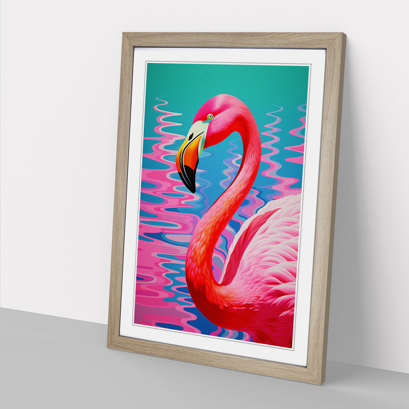 Single Picture Frame Print on Wood, 46cm H x 34cm W, Oak Framed