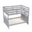 Full Over Bunk Bed In Gray, Wood Frame, Guard Rails, , Suitable For Youth Bedroom, No Box Spring Needed Gray Bed, Build, Space Saving Solution