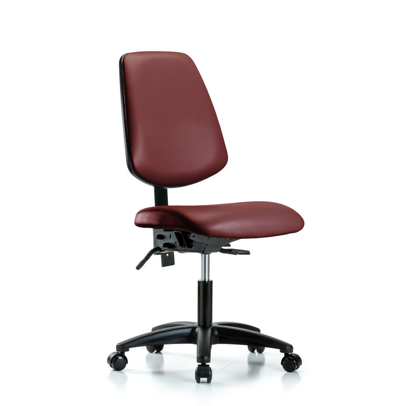 Chaise de travail en vinyle, Bortsch, Inclinaison comprise, Roulettes