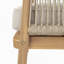 Fauteuil club d'extérieur en bois d'acacia