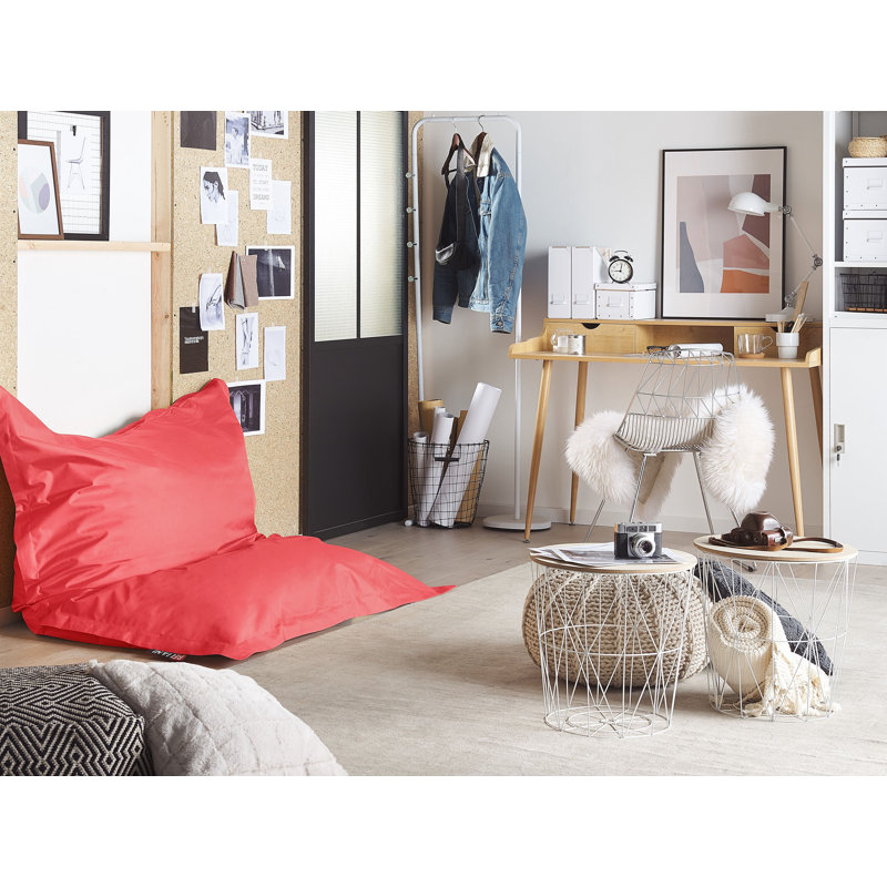 Outdoor Friendly Refillable Bean Bag Cover, Red, 140cm W x 180cm D