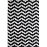 Area Cowhide Chevron Area Rug in Black/Cream