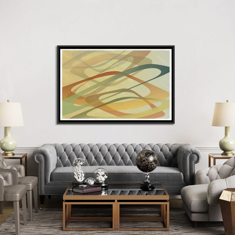 «Left Field», reproduction sur toile, H 18 po x l 26 po x P 1,5 po, Toile avec cadre noir, Pas de tapis