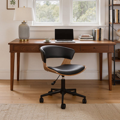 Levnis 360° Swivel Faux Leather Home Office Desk Chair