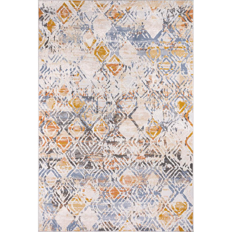 Geometric Indoor Rug, Rectangle 4' x 6'