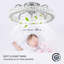 50cm Dimmable Crystal Ceiling Fan with LED Light and Remote Control and APP-1743438267