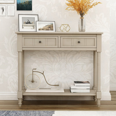 Console Daisy Series avec deux tiroirs et une tablette inférieure, parfaite pour les vestibules et les salons