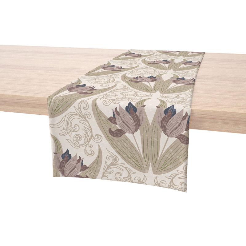 Table Runner, 100% Cotton, Floral 57, 108" x 16"