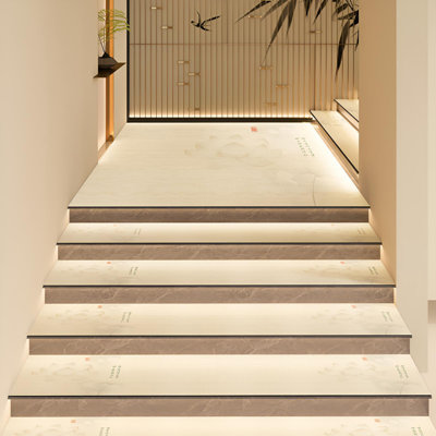 Tapis d'escalier anti-dérapant de luxe d'inspiration chinoise