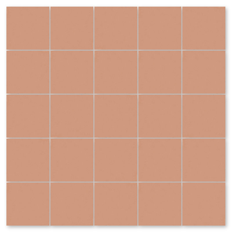 Solid 8" x 8" Cement Wall & Floor Tile, Terracotta