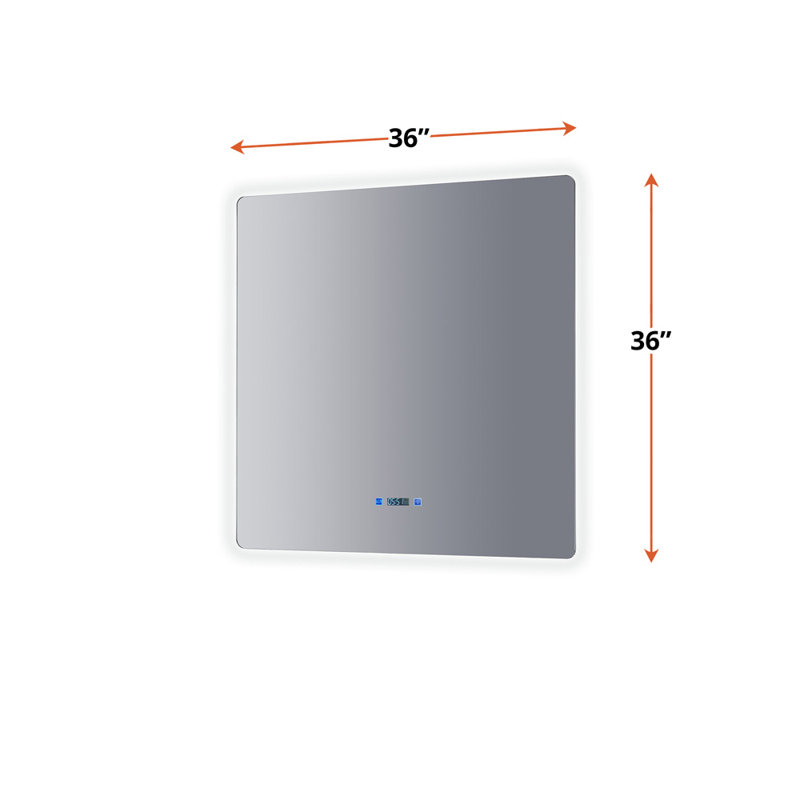 Miroir de meuble-lavabo à DEL Luano, 36 po x 36 po