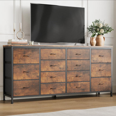 Commode 14 tiroirs, commode blanche 63 po