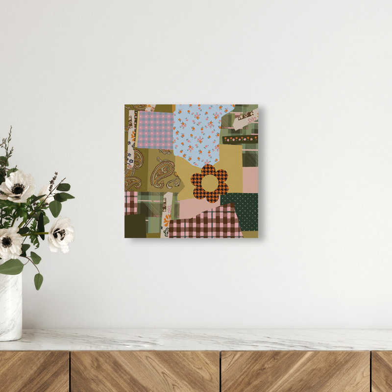 Retro Scarf Canvas Fashion Print by Oliver Gal, Black Frame, 12 x 12, 12"H x 12"W, Gallery Wrapped