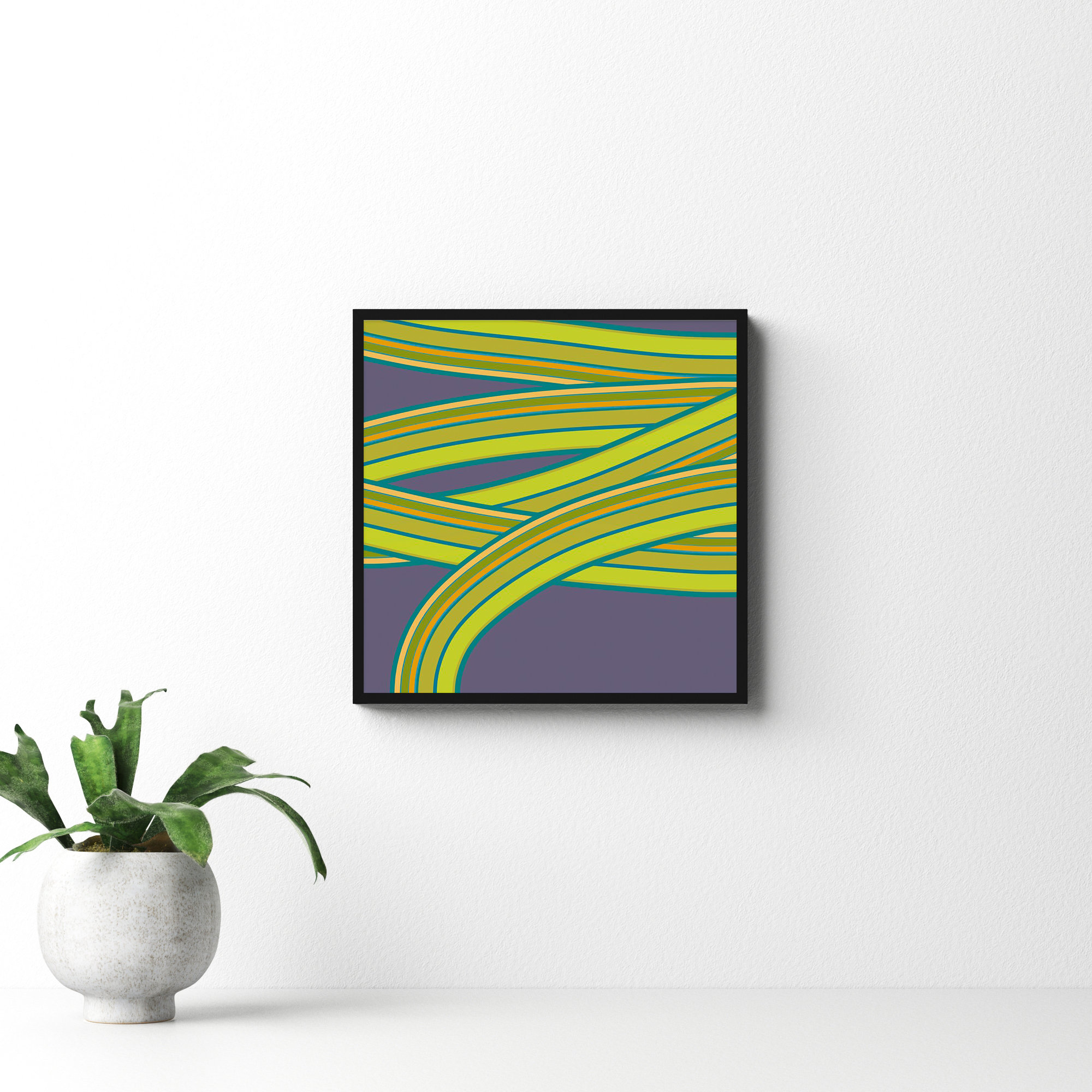 Hemp Twist by Jacques Pilon, Black, 16" H x 16" W x 1.25" D