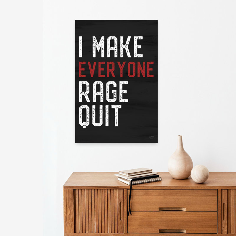 «I Make Chacun Rage Quit», art contemporain abstrait, H 24 po x l 16 po