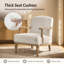 Chaise d'appoint de style campagnard avec accoudoirs en bois massif Williamstown l 27,75 po-1293910833