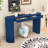 Elegant Entryway Table with Arched Legs, Striped Detailing and Hidden Storage Drawers-1209124484