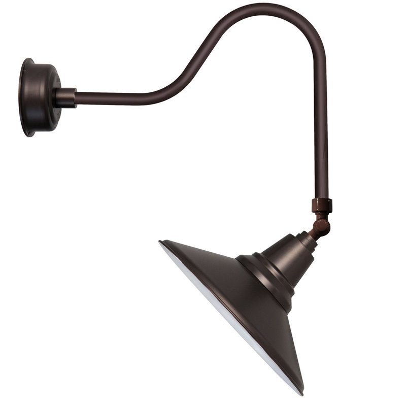 Luminaire de grange d’extérieur à del calla, Bronze acajou, 28.875" H x 14" W x 32" D
