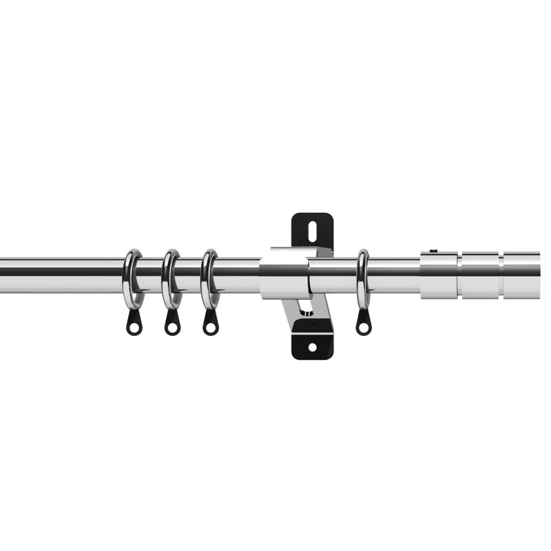 Curtain Track/Rail, Chrome, 2.8cm, 180cm