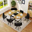 Ensemble de table de salle à manger 7 pièces, table avec 6 chaises pour petits espaces, appartement, salle à manger-2084984351