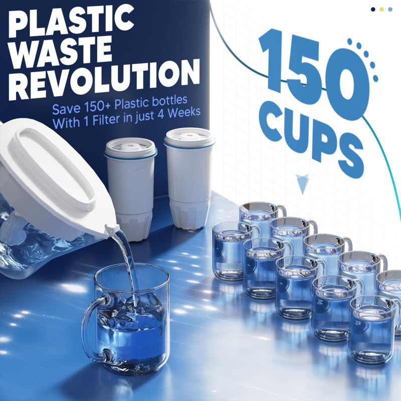 Upgraded Water Filter Replacement Fit For Z Pitcher And Dispenser ZR-001 ZR-004 ZP-006 ZR-017, Six-Stage Filter System, Effectively Reducing Lead, Chromium, And Contaminants, 4 Packs