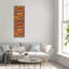  «Spice Stripes Panel 1» par Cheryl Warrick, art mural en verre acrylique, 16 po x 48 po