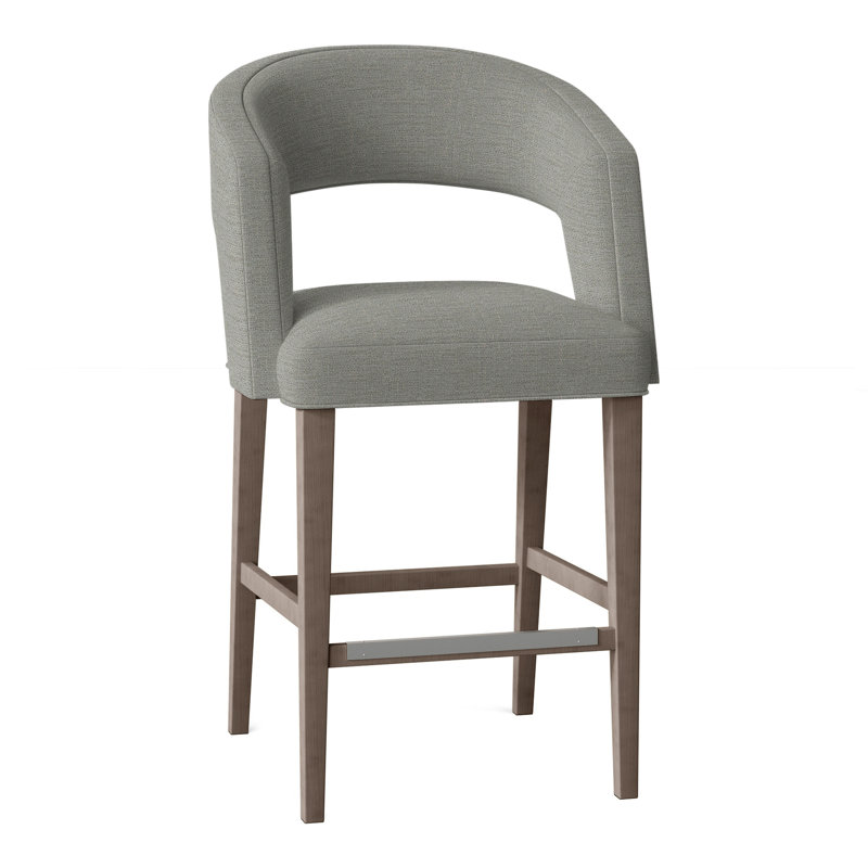 Bryant Upholstered Stool with Solid Wood Frame, Putty (3152 65), Mica