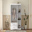 Armoire à miroir 3 portes avec tablettes, blanc (LP006601AAK)