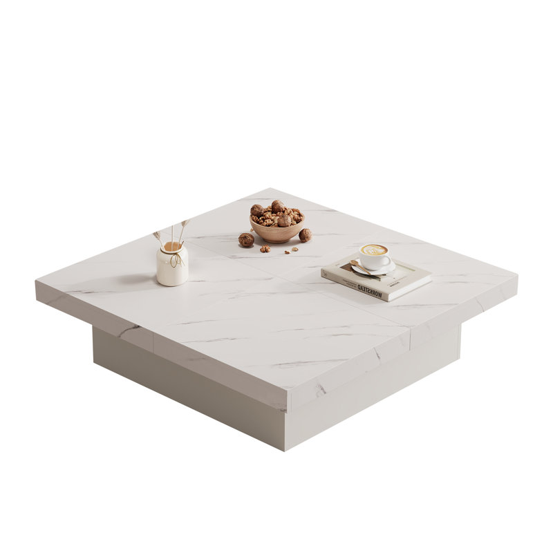 Coffee Table with Storage, white