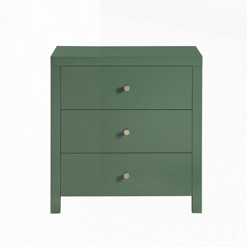 3-Drawer Nightstand, Antique Green