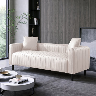Delana 78.7'' Leather Sofa
