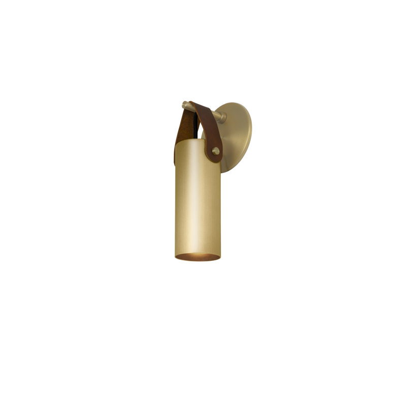 Spero Dimmable Wall Sconce, Brass, Brown