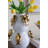 Ceramic Vase With Gold Bird Accents