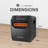 LifeSmart Portable 6 Element Infrared Space Heater with Remote Control, Timer in Black