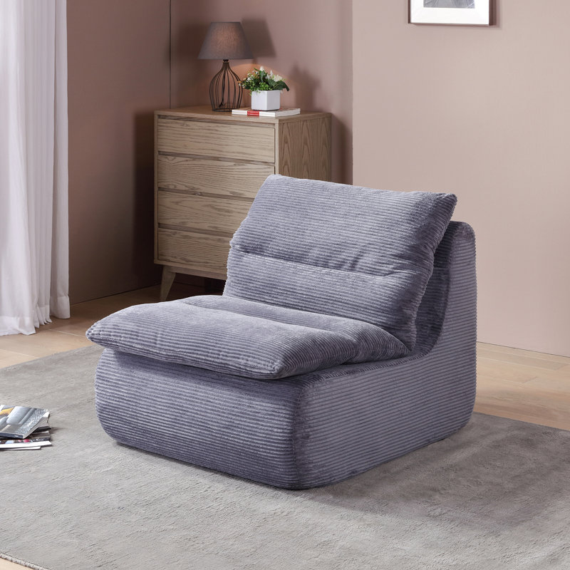 Fauteuil à billes gris à compression douce pour le salon, la chambre à coucher et le bureau