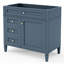 Meuble-lavabo de salle de bain 36 po sans lavabo supérieur, armoire de rangement moderne avec 2 tiroirs et un tiroir basculant, structure en bois massif-135660471