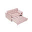 Canapé moderne en velours, lit gigogne, petit causeuse avec dossier, coussin et poches-1015528905