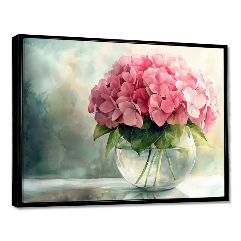 Jacquese - Floral Wall Art, Noir, noir, noir, noir, H 12 po x l 20 po, Impression encadrée flottante