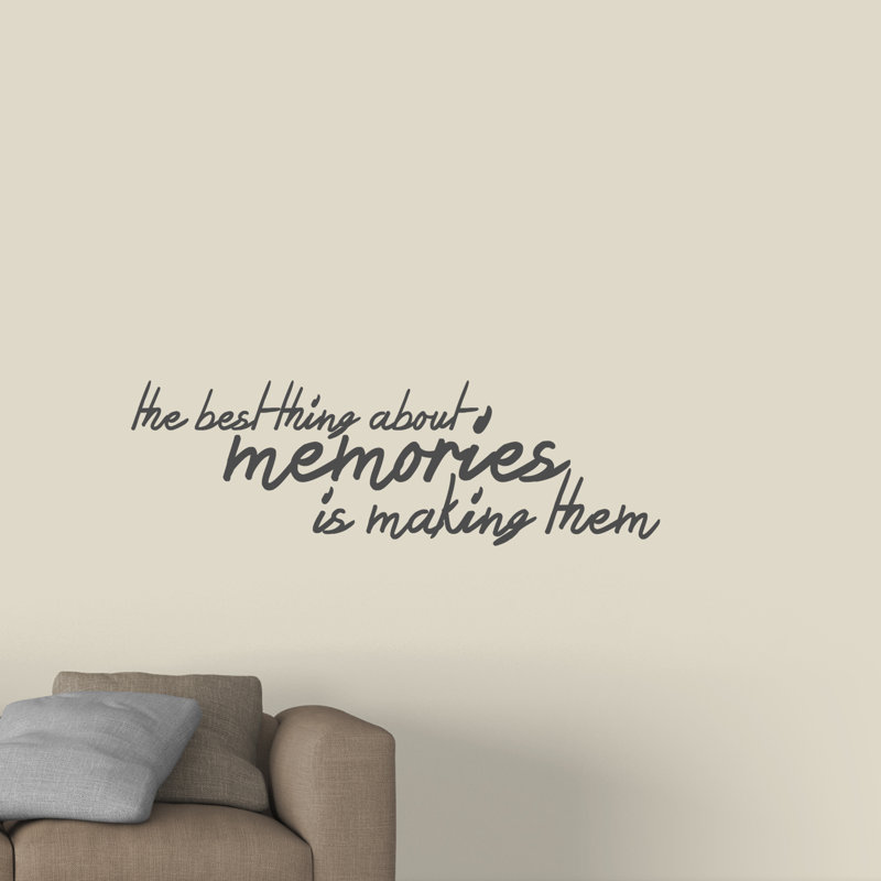 Text & Numbers Wall Decal, Dark Gray