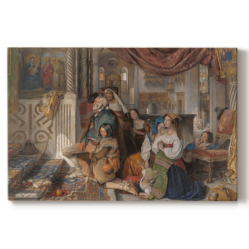 Pâques à Rome-John Frederick Lewis-toile tendue avec châssis-1840, 24 x 36