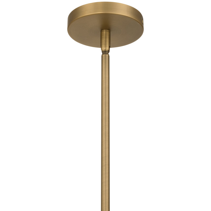 Swirl 1 Light Pendant - Antique Brushed Brass Finish, Antique Brushed Brass