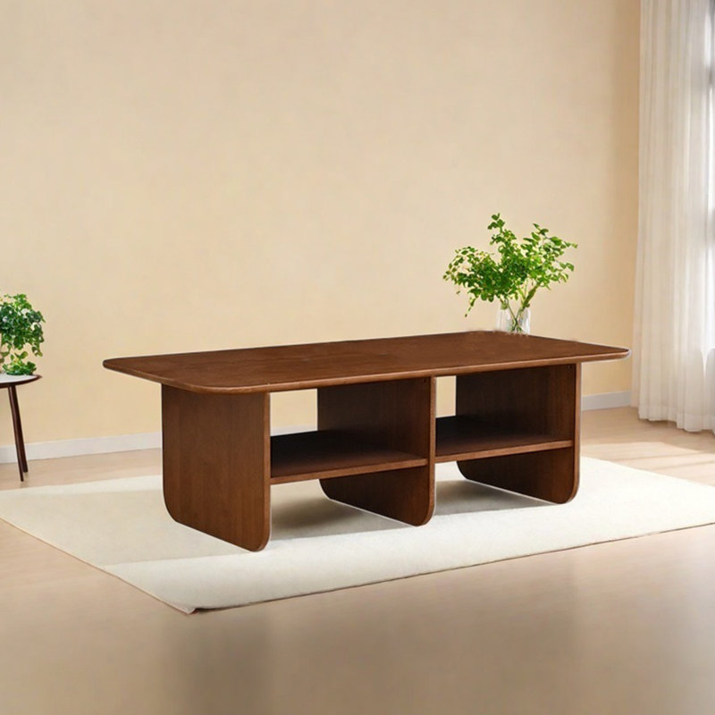 Solid Wood Tea Table Modern Style, Brown