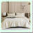 Boho Chic California Dream Comforter Set - Cream Tufted Bedding Collection - Oversized Lightweight Down Alternative Bed Set with Pillowcases