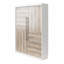 Grand lit escamotable Tapaktuan avec matelas et façade décorative-88136809