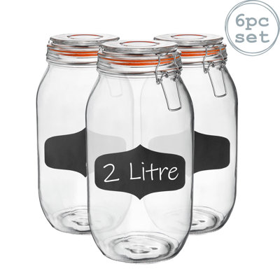 Argon Tableware - Glass Storage Jars with Labels